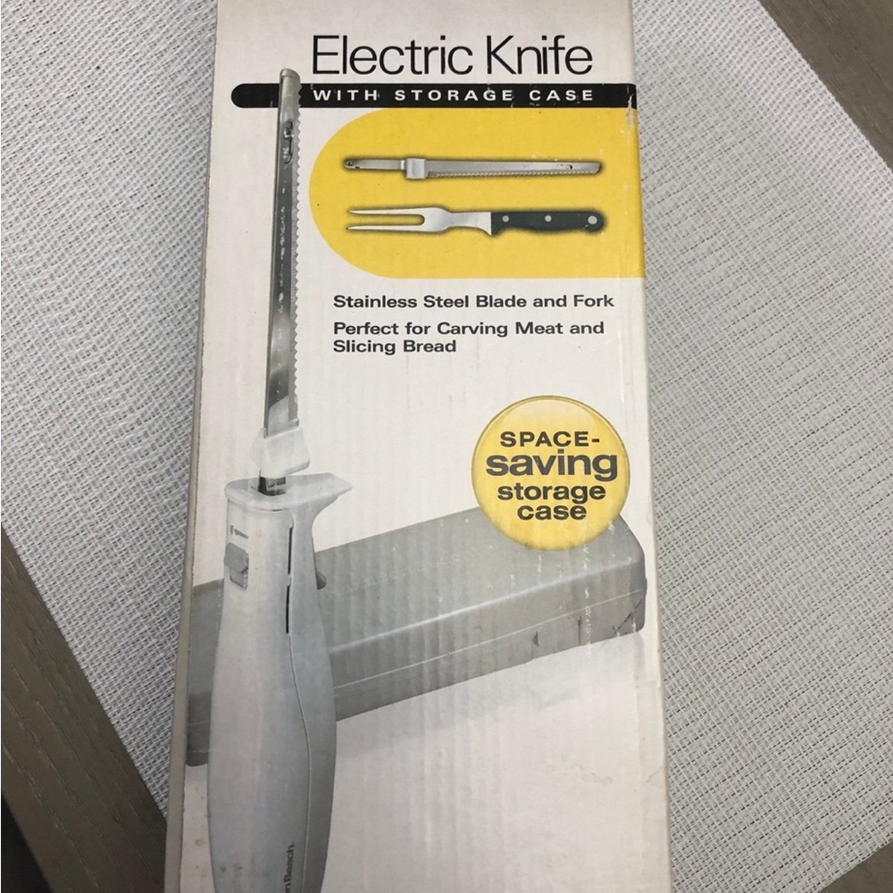 Hamilton Beach Electric Knife with Storage Case - White and Yellow